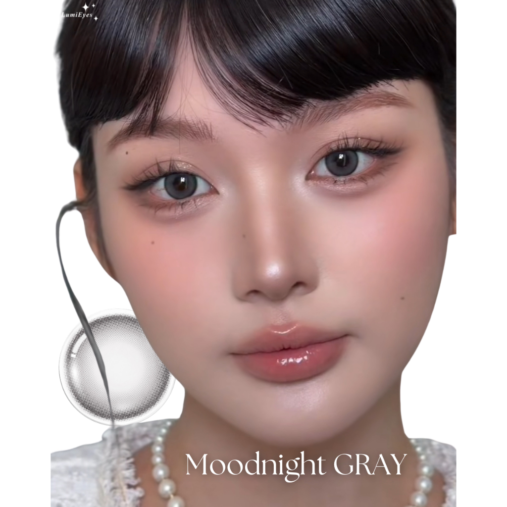 Moodnight GRAY chính hãng OLENS trang trí mắt tự nhiên 0 độ