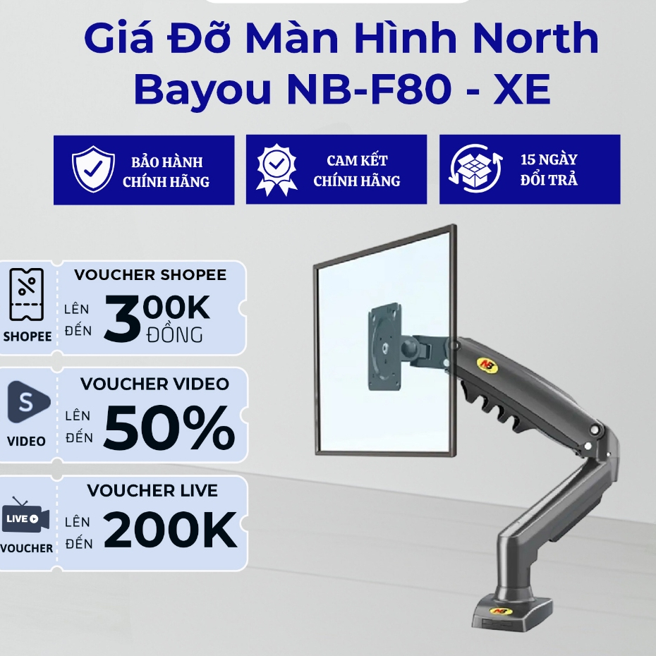 Giá Đỡ Màn Hình North Bayou NB-F80 | F80- XE | G60 - Hàng Chính Hãng