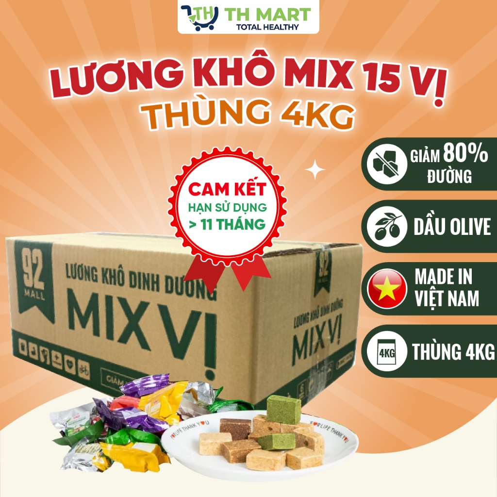 [TIẾT KIỆM] Thùng 5 Kg Lương Khô Mix 15 Vị Hạt Dinh Dưỡng Và Trái Cây Bổ Sung Năng Lượng, Tiện Lợi