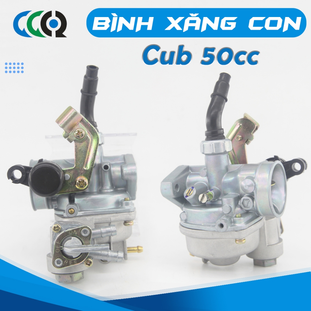 Bình Xăng Con Xe Honda Cub 50cc 70cc 80cc Bộ chế hòa khí xe Cup 50 70 80 Tặng kèm 1 lọc xăng