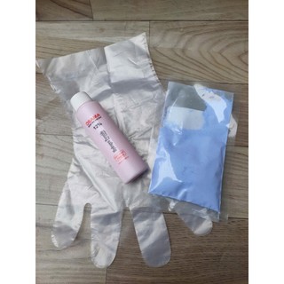 Combo 100gram Bột tẩy, 100ml oxy, bao tay