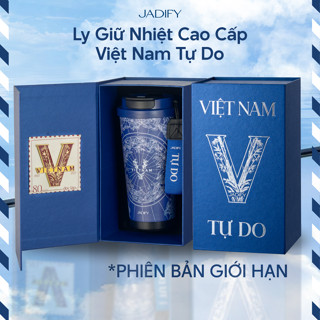  Ly Giữ Nhiệt Cao Cấp - Việt Nam Độc Lập - Tự Do - Hạnh Phúc - 520ml - Jadify 