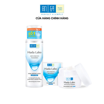 [VB] Combo dưỡng ẩm tối ưu suốt 12h cho da thường/khô: Nước dưỡng ẩm Hada Labo Advanced Nourish 170ml + Kem dưỡng ẩm 50g