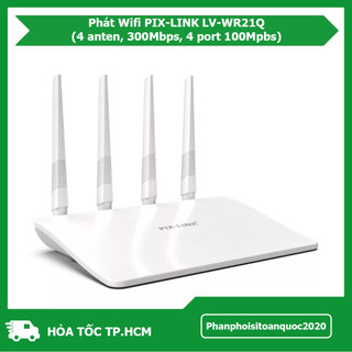 Router Wifi PIX-LINK LV-WR21Q Chuẩn 802.11N Tốc Độ 300Mbps – 4 Anten – 4 Cổng LAN