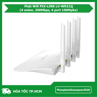 Router Wifi PIX-LINK LV-WR21Q Chuẩn 802.11N Tốc Độ 300Mbps – 4 Anten – 4 Cổng LAN