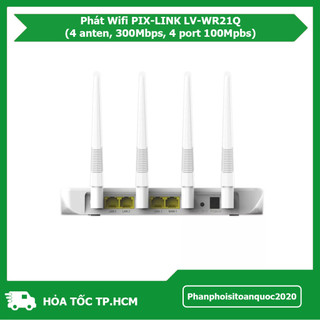 Router Wifi PIX-LINK LV-WR21Q Chuẩn 802.11N Tốc Độ 300Mbps – 4 Anten – 4 Cổng LAN