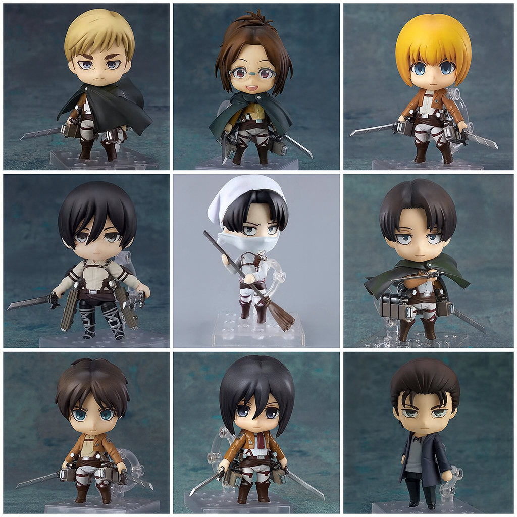 12cm FuLL BoX [ Vũ Trí Ba ] Mô Hình attack on titan Nendoroid Mikasa Ackerman The Final Season Ver