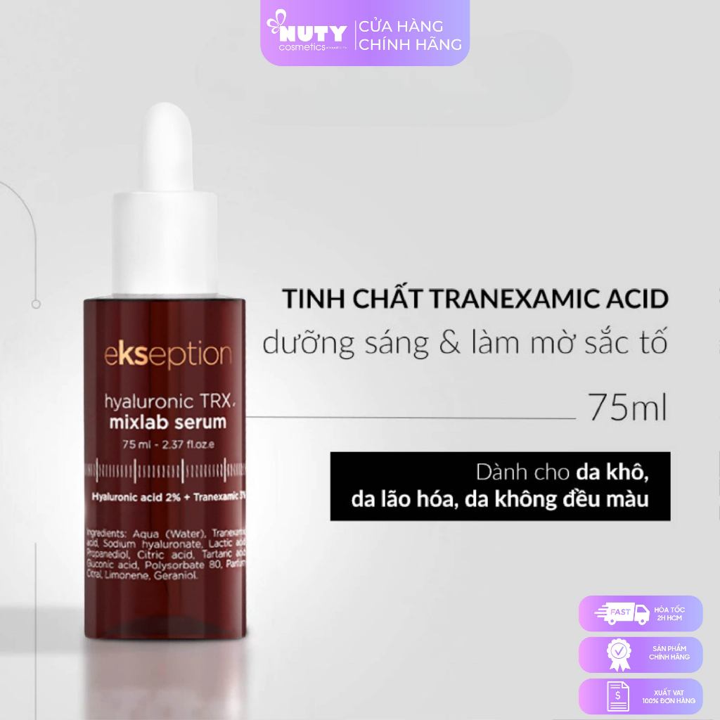 Tinh Chất Dưỡng Sáng và Làm Mờ Sắc Tố Da HA + 3% Tranexamic Ekseption Ekseption Hyaluronic TRX (75ml