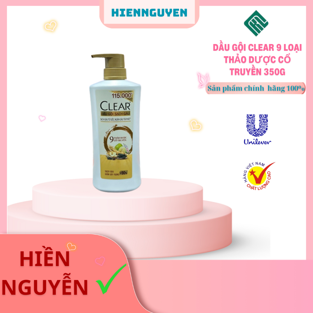 Dầu gội Clear 9 loại Thảo dược cổ truyền 340G
