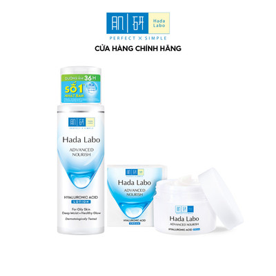 [VB] Combo dưỡng ẩm chuyên sâu suốt 12h cho da dầu: Nước dưỡng ẩm Hada Labo Advanced Nourish 170ml + Kem dưỡng ẩm 50g