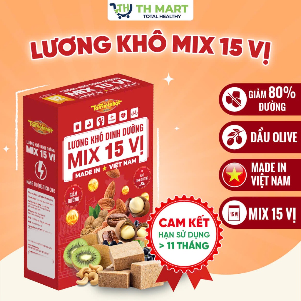 [VOUCHER 50K] Lương Khô Mix 15 Vị Hạt Dinh Dưỡng Và Trái Cây Bổ Sung Năng Lượng Ăn Vặt Ăn Thay Bữa