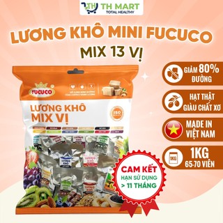  Lương Khô Mini Fucuco Túi 370g  1Kg Mix  Vị Bổ Sung Năng Lượng Tốt Cho Sức Khỏe Sử Dụng Tiện Lợi 