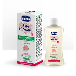 Dầu massage chiết xuất hạt bông 0M+ Chicco 200ml - 117283