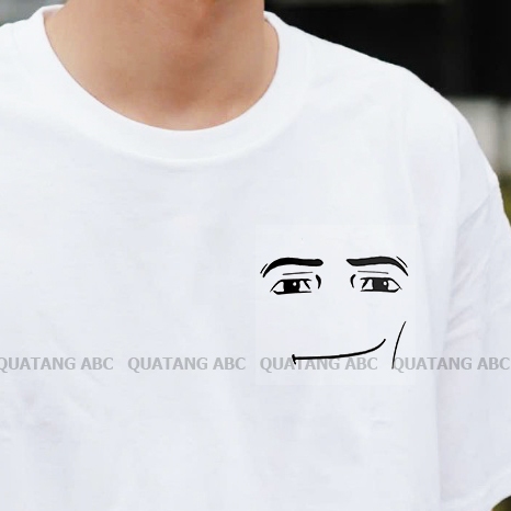 Áo Thun Nam Nữ cổ tròn unisex In Hình Mặt Hài Roblox face meme Troll Độc Đáo - AO-HH Quà Tặng ABC