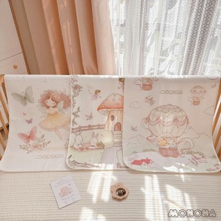Monona Lót Chống Thấm 4D Mềm Mịn Giúp Mẹ Bảo Vệ Nệm Bề Mặt An Toàn Cho Da Bé Hoạ Tiết Và Thêu Góc Kích Thước 50x70cm