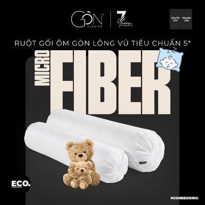 Ruột Gối Ôm Cho Bé Gòn Bedding Gòn Lông Vũ 30x80 cm | 25x70 cm Chuẩn Khách Sạn 4-5* (size nhỏ)