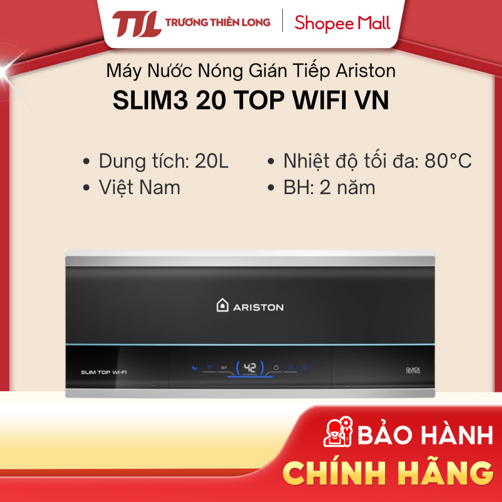 SLIM3 20 TOP WIFI VN / SLIM3 30 TOP WIFI VN / SLIM3 20 LUX VN / SLIM3 30 LUX VN Máy Tắm nóng Ariston