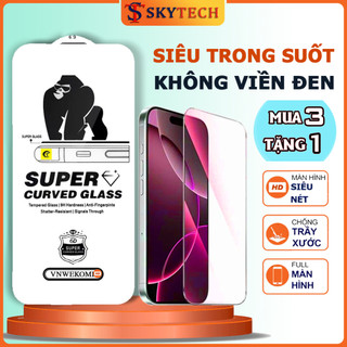  Kính Cường Lực iPhone KHÔNG VIỀN ĐEN Trong Suốt Từ XsMax-11Promax-12Promax-14Promax-16Promax-17Promax 