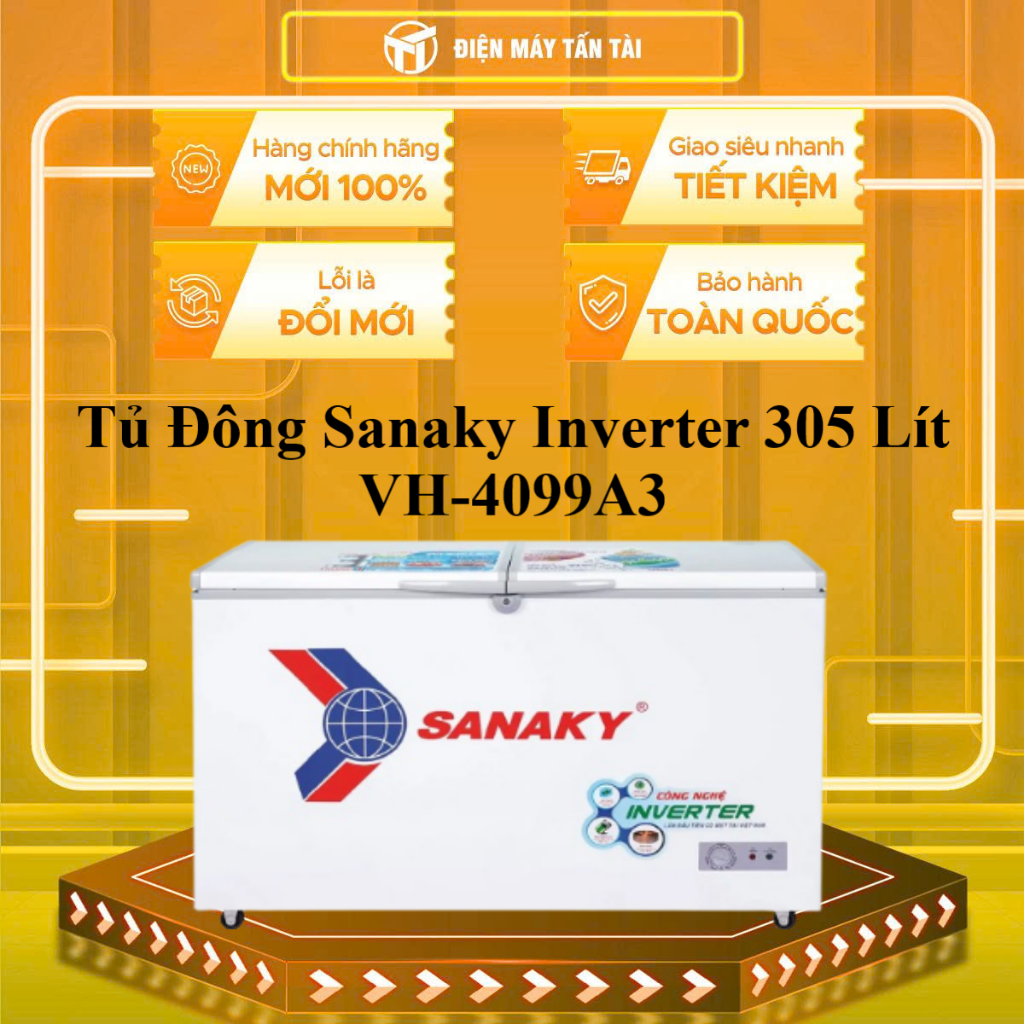 VH-4099A3 - Tủ Đông Sanaky Inverter 305 Lít VH-4099A3 - GIAO TOÀN QUỐC