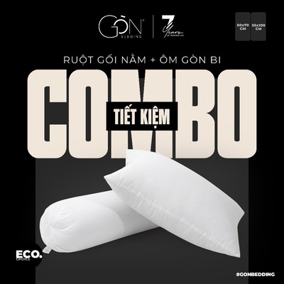Ruột Gối Gòn Bi Gòn Bedding Gối Nằm Gối Ôm Tiêu Chuẩn Khách Sạn 3* 50x70 cm & 35x100 cm