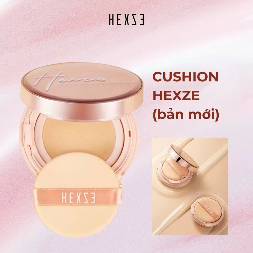 Cushion HEXZE cấp ẩm kiềm dầu lâu trôi Kèm Lõi Thay Thế 15g | XINH XINH COSMETICS