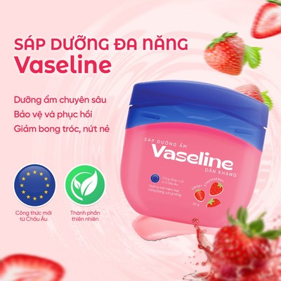 Sáp dưỡng môi Vaseline Dân Khang dưỡng ẩm giảm tình trạng da khô nứt nẻ