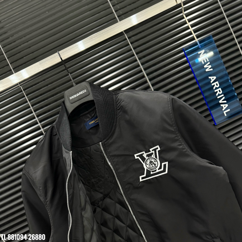 [DEAL MỞ BÁN] Áo bomber LV Chần Bông 3 Lớp Thêu Full, Áo Khoác Nam Cao cấp | DENDI STORE - 881094