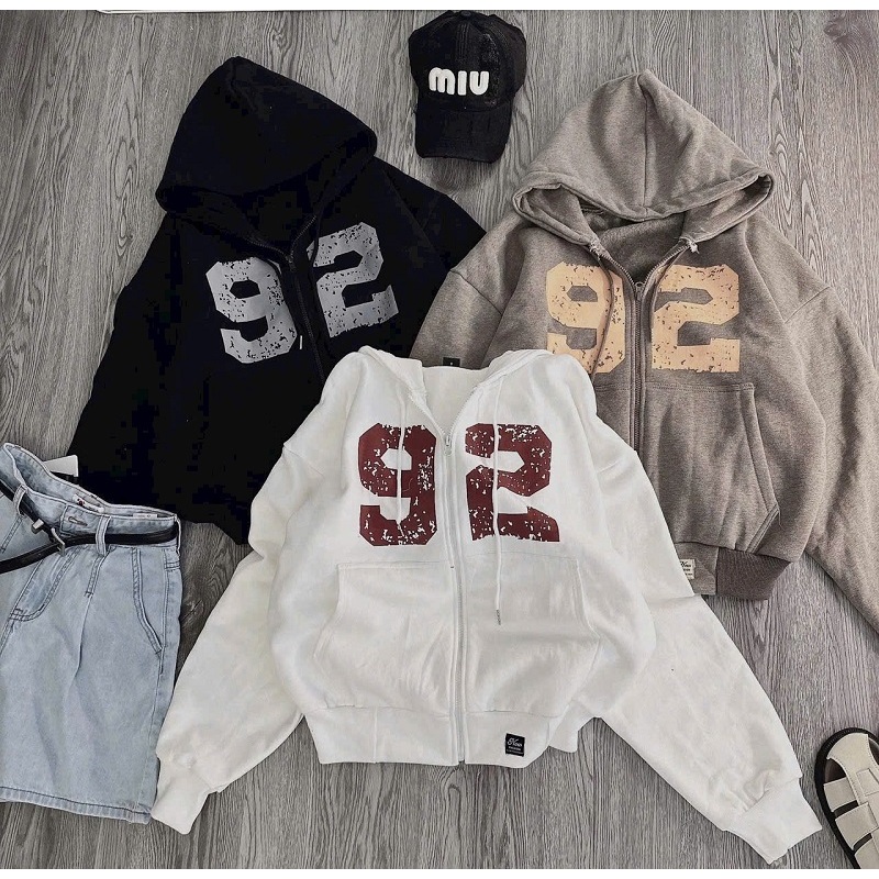 Áo Khoác Nỉ Khoá Kéo Nón Rộng Form Boxy Thời Trang Nam Nữ Unisex - BAZI CLOTHER