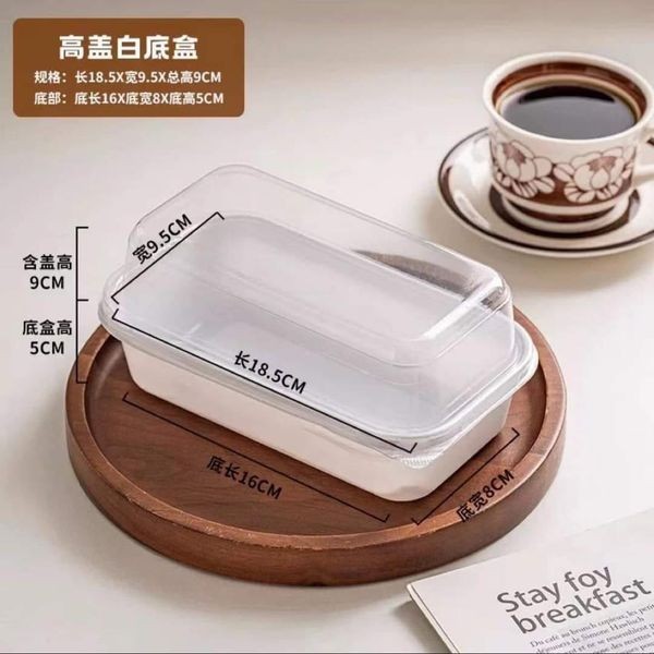 (50h) HỘP NHỰA CHỮ NHẬT W180 , Chuyên đựng bánh bông lan cuộn, bánh bông lan kem tuyết