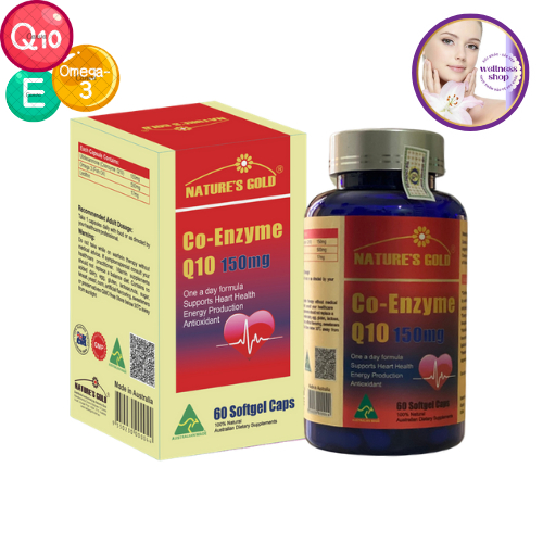 Viên uống bổ tim, điều hòa huyết áp, da đẹp hồng hào - Coenzyme Q10 150mg (Coq10) - Nature's Gold - 