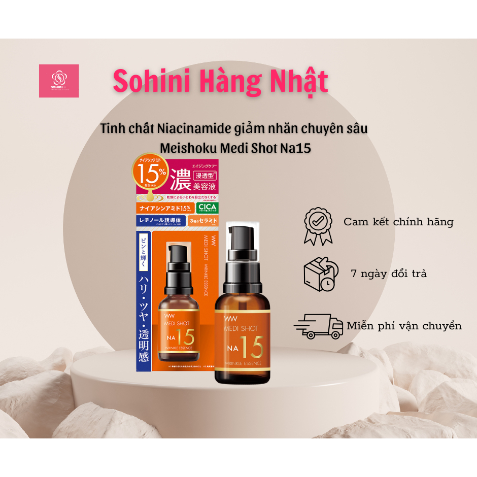 Tinh chất Niacinamide giảm nhăn chuyên sâu Meishoku Medi Shot Na15