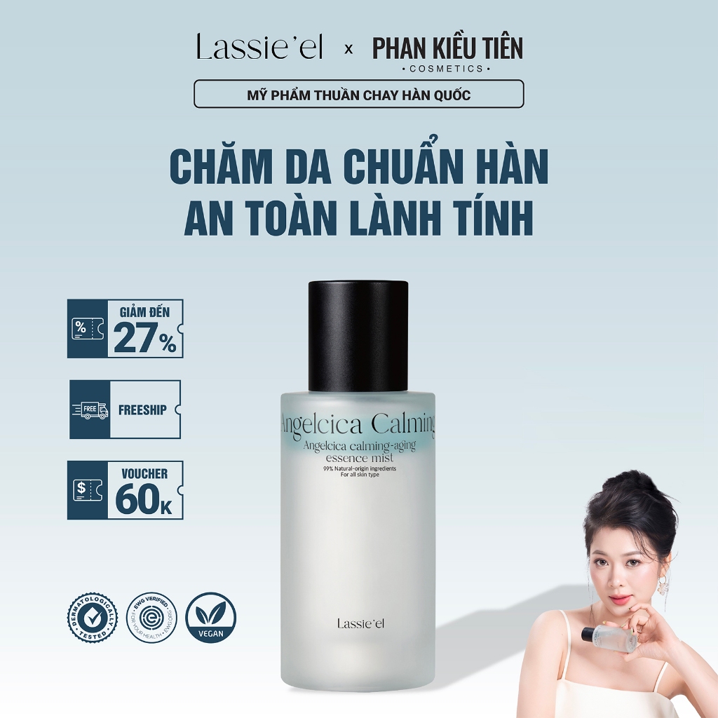 Xịt dưỡng da Lassie'el Angelcica Calming - Aging Essence Mist 50ml