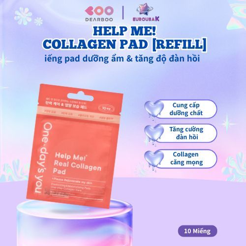 Toner Pad]Refill Sáng Da, Mờ Thâm, Phục Hồi Da One Day's You Zipper Toner Pads Collagen (10Miếng)