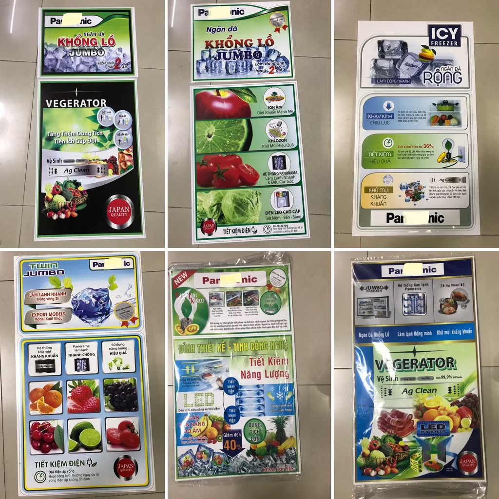 Combo 10 tem dán tủ lạnh pa****nic