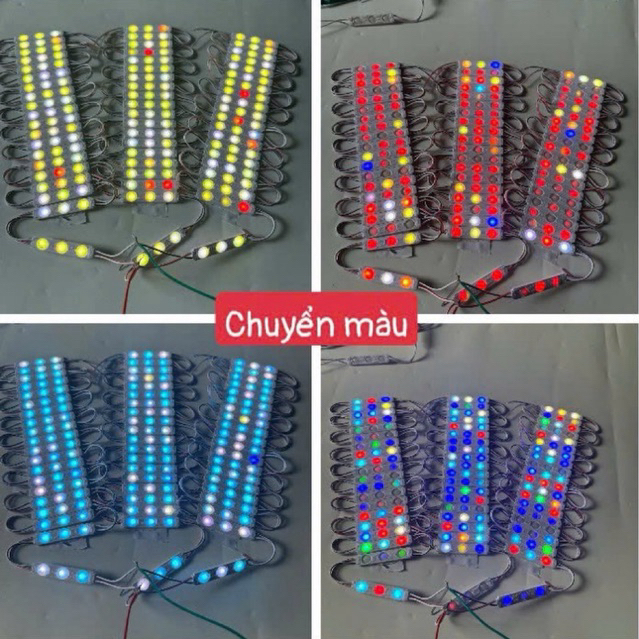 LED 3 BÓNG LỒI CHUYỂN MÀU SIÊU SÁNG ( Vỉ 20 LED ) 12V - LED MODULE 3 BÓNG CẦU LỒI 6113 SIÊU SÁNG 12V