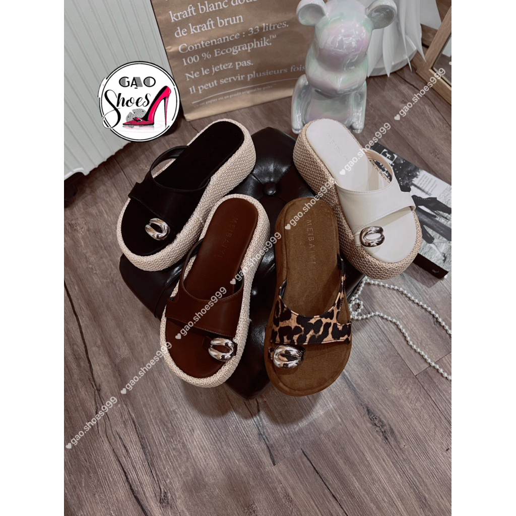gao.shoes999 - [GIÁ MỞ BÁN-CÓ BIGSIZE] Dép Bánh Mỳ Nữ Cao 5CM Viền CÓI, Quai Xỏ Ngón Cao Cấp, Siêu Đẹpppp.
