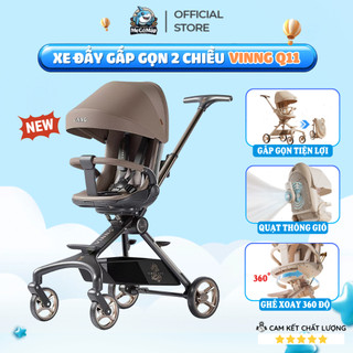  Xe Đẩy Gấp Gọn Cho Bé VINNG Q11 Đảo 2 Chiều Tích Hợp Quạt Mát Thoáng Khí Và Hệ Thống Giảm Xóc 