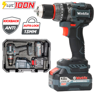   Kèm Mũi Khoan  Máy Khoan RÚT LÕI Workfix WF-ID13100AK Lực 100N Chuyên Rút Lõi Khoan Tường Bắn Vít 