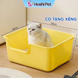  Khay Vệ Sinh Mèo Size Lớn Cho Mèo tới 10kg Chất Liệu Nhựa Bền Bỉ Hoshi Pet KM08 