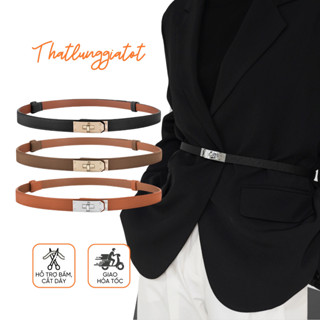 Thắt lưng nữ bản nhỏ thanh lịch, đai váy đơn giản phối đầm, belt vest 1.8cm DV116- Thắt Lưng Giá Tốt
