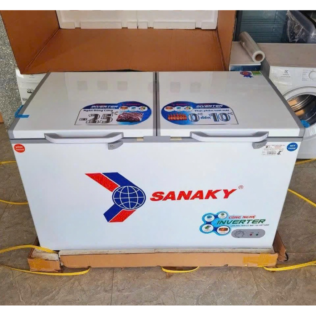 TỦ ĐÔNG MÁT SANAKY 365LIT INVERTER MỚI VH-5699W3 BẢO HÀNH 24 THÁNG CHỈ SHIP TP.HCM