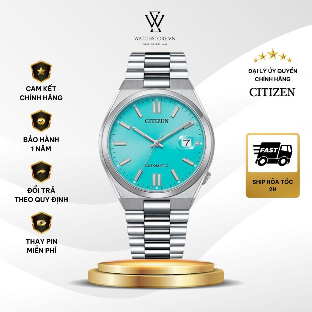 Đồng hồ Citizen Tsuyosa 40 mm Nam NJ0151-88M Dây Kim Loại Chính Hãng