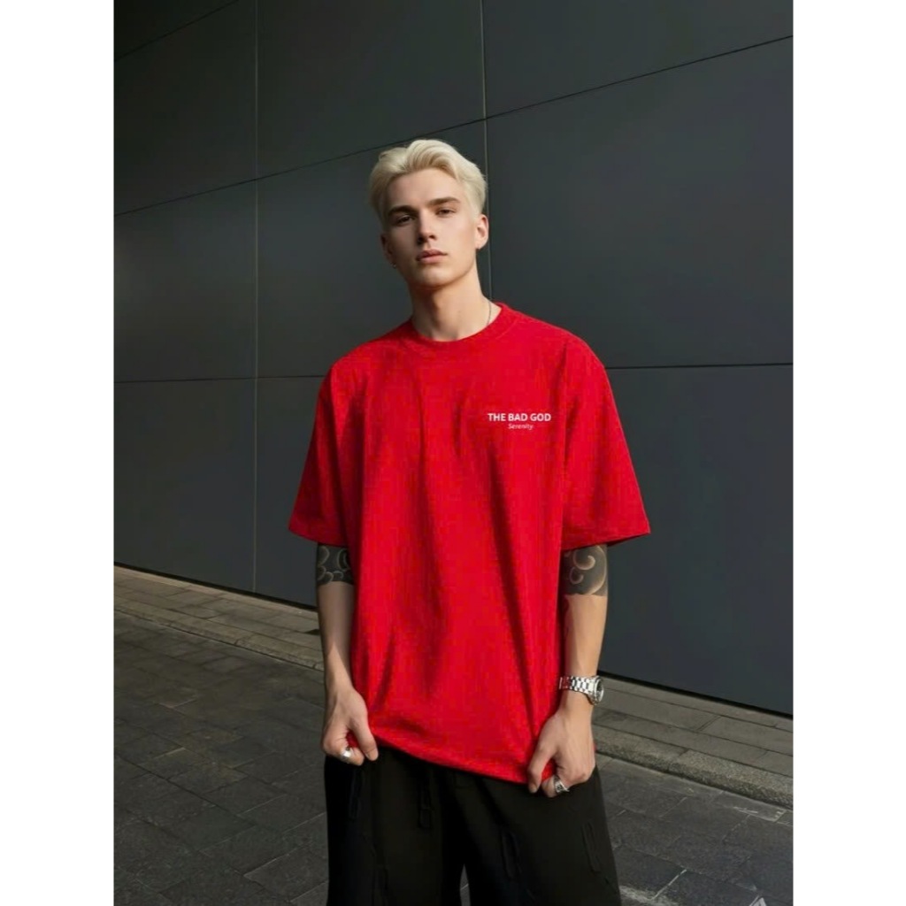 [Ngọc Kem] The Bad God Áo Thun Cổ Tròn Nam Serenity Chất Liệu COTSYN In Cao Thành Áo Phông Local Brand Form Boxy | BigBuy360 - bigbuy360.vn