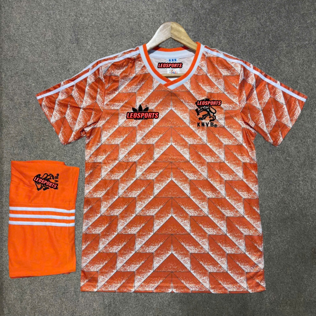 Bộ Quần Áo Bóng Đá/ Đá Banh Đội Tuyển Hà Lan Retro 1988 ( In Sẵn ) - Hàng Thailand Cao Cấp