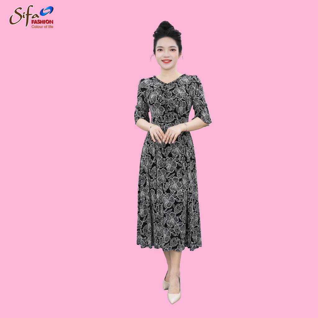 [Sifa Fashion] Đầm cổ tim tay lở cách điệu ND24565