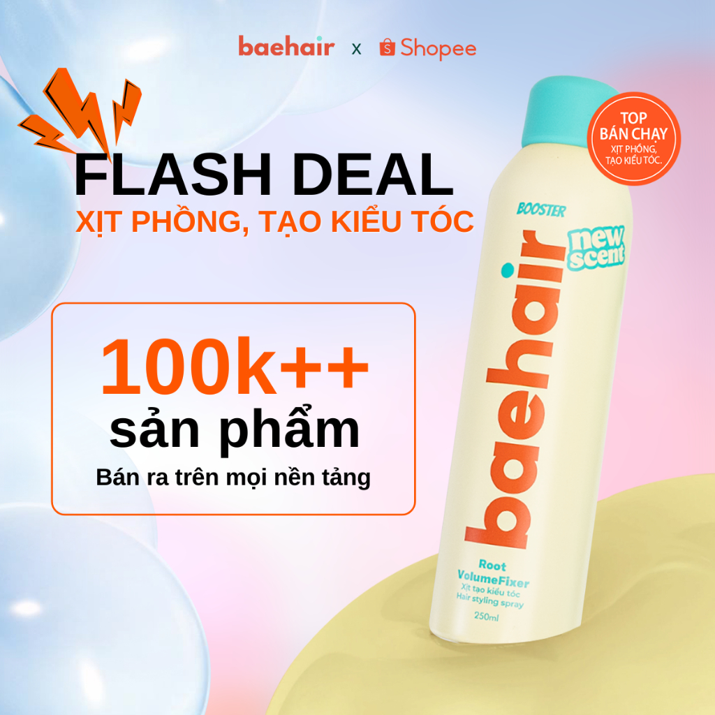 [FLASH DEAL] Xịt phồng tóc, tạo kiểu tóc Baehair booster 250ml giúp phồng chân tóc, giữ nếp tạo kiểu