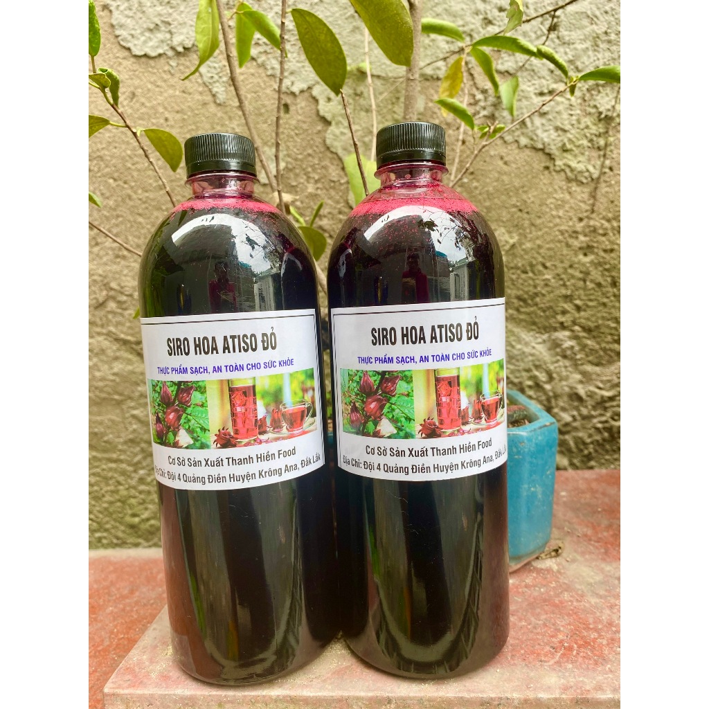 Siro Hoa astiso đỏ 2 lít, Hoa astiso đỏ Đà lạt ngâm đường( Nước cốt không kèm bông)