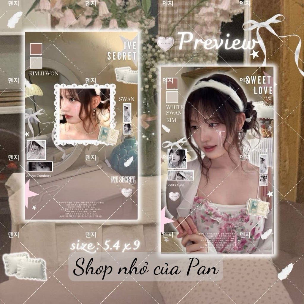 Photocard/Card des LIZ IVE 20/45/100 cái