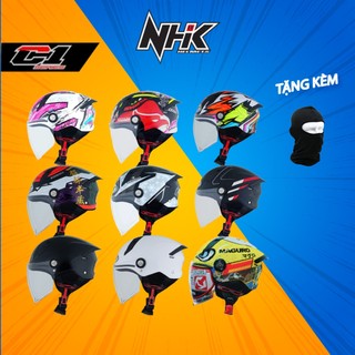  Nón BH 1 2 NHK C1 có kính chuẩn DOT 