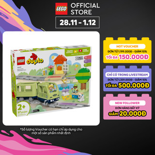  LEGO DUPLO 10427 Đồ Chơi Lắp Ráp Tàu Lửa Phiêu Lưu Tương Tác  57 chi tiết  